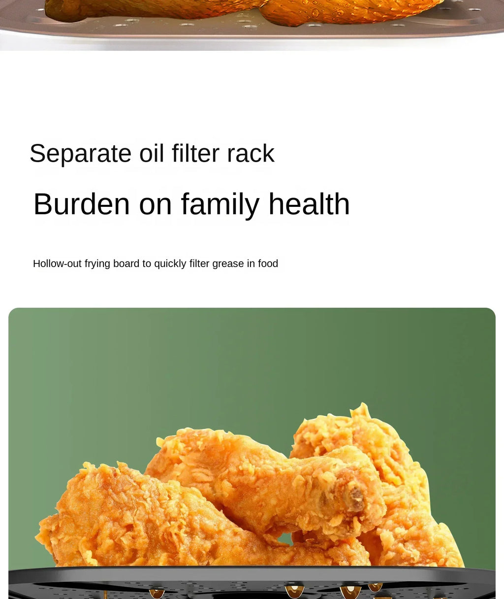 220V AUX Air Fryer and Oven Combo: Multifunctional, Fully Automatic, No Oil Technology, Easy-to-clean AF